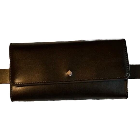 Kate Spade Black Leather Belt Bag Wallet NWT - Picture 2 of 10